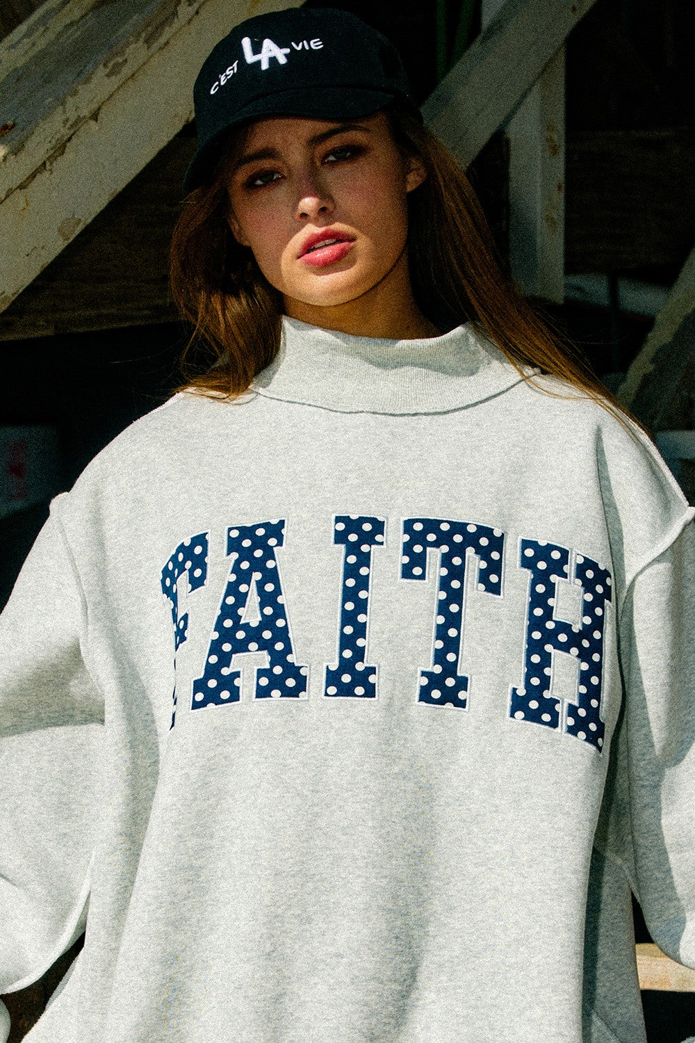 Faith Mock Neck Sweatshirt – The Swank Company