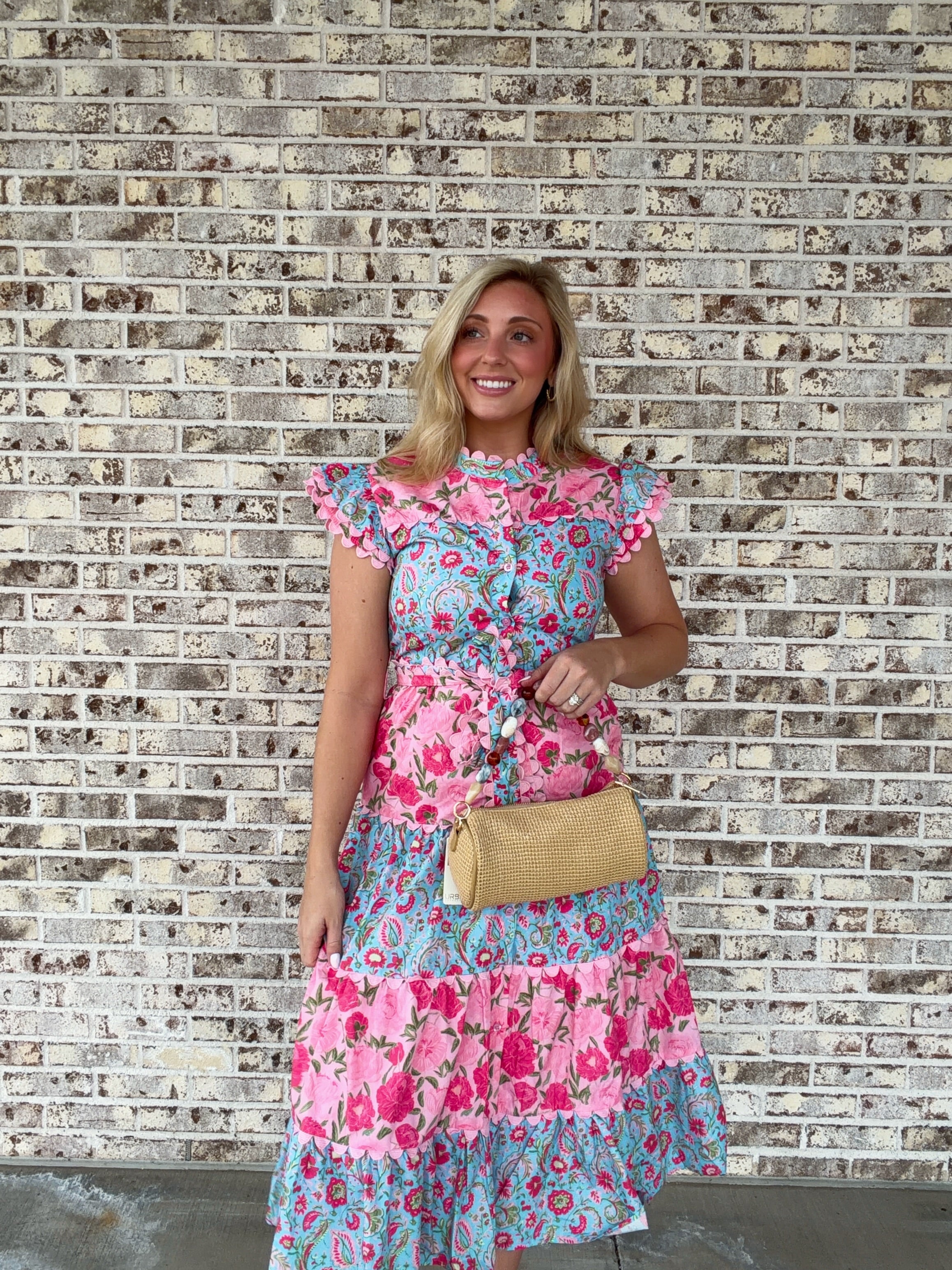 bright midi dress Warehouse Women's Chiffon Gathered Seam Halter Tie Hanky Hem Midi Dress in Bright Green