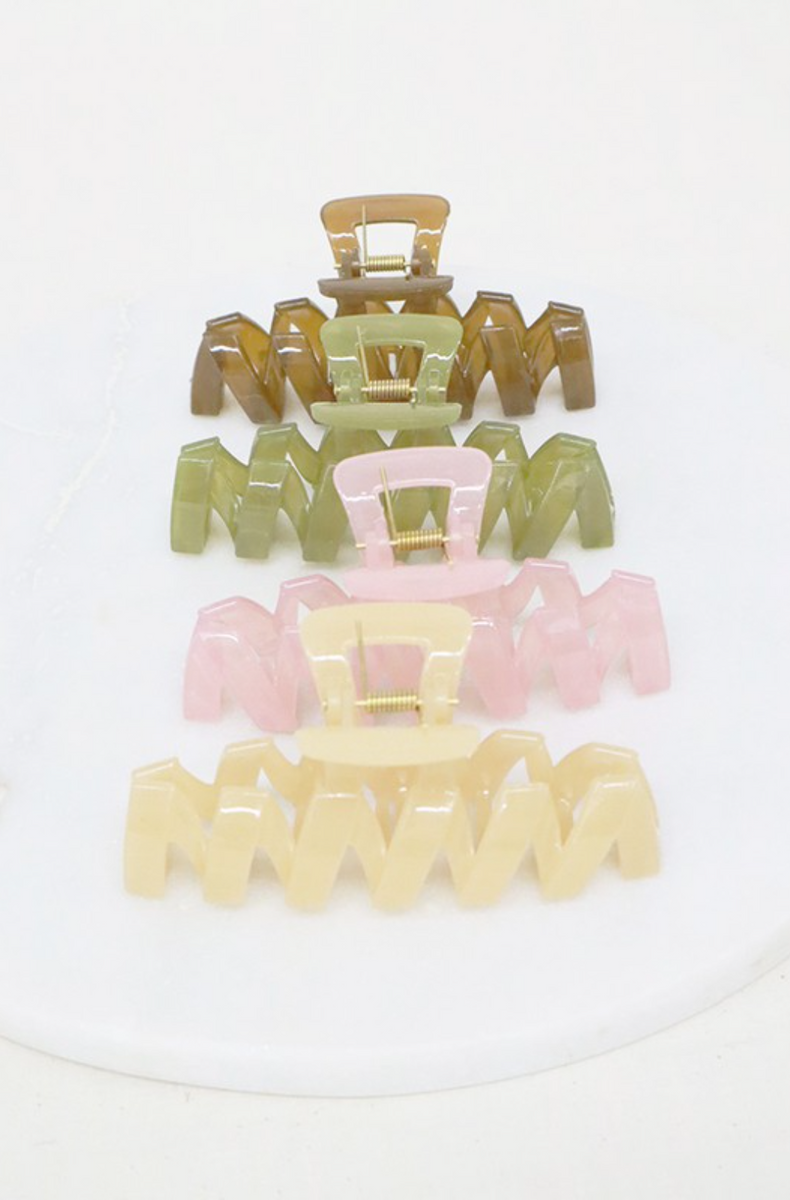 Resin Zig Zag Claw Clip