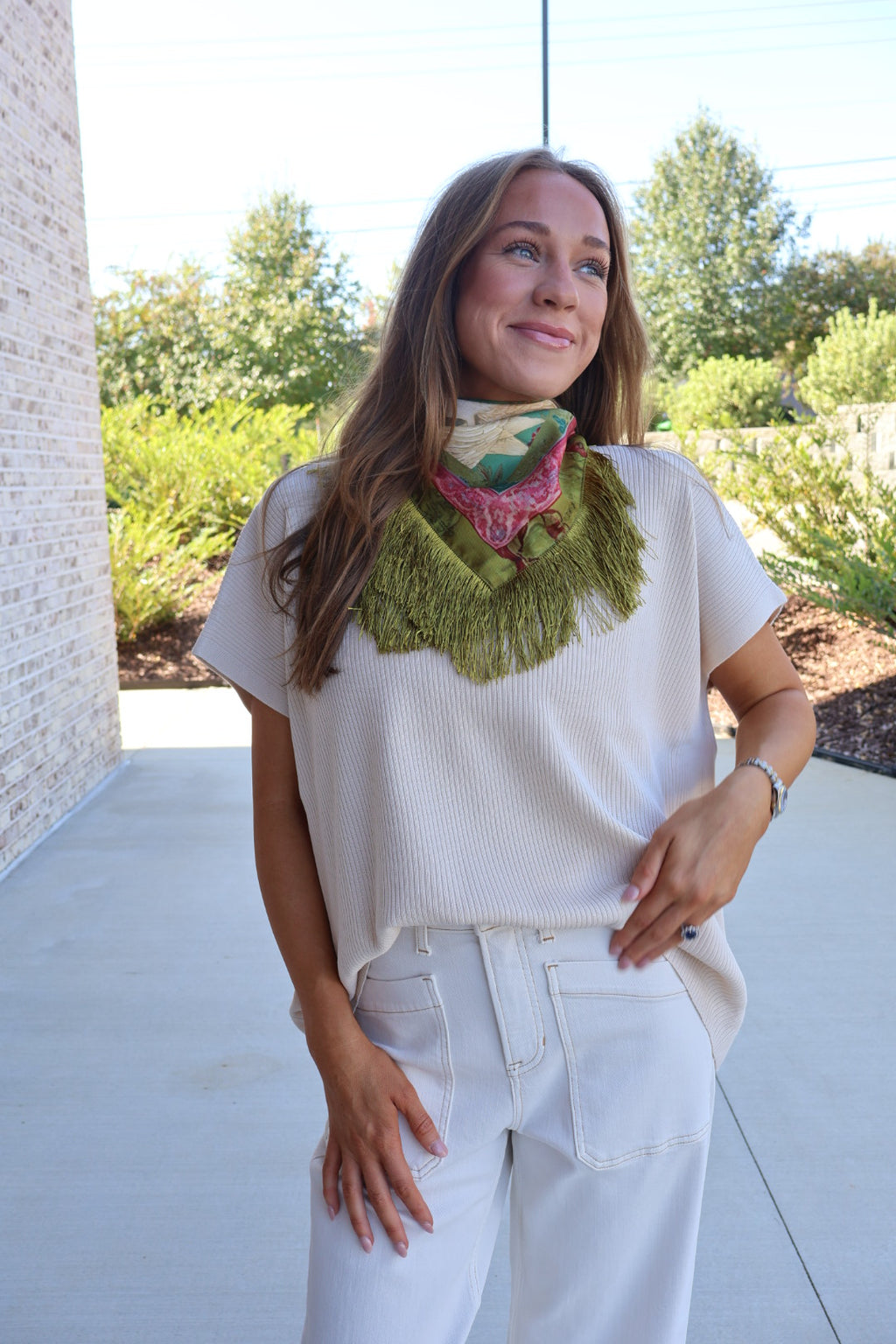 Genevieve Viscose Mock-Neck Boxy Sweater