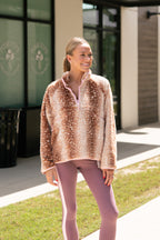 Fawn Fuzzy Quarter Zip