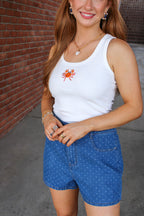 Beaded Crab Tank Top