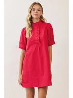 Rosa Ruffle Trim Puff Sleeve Mini Dress