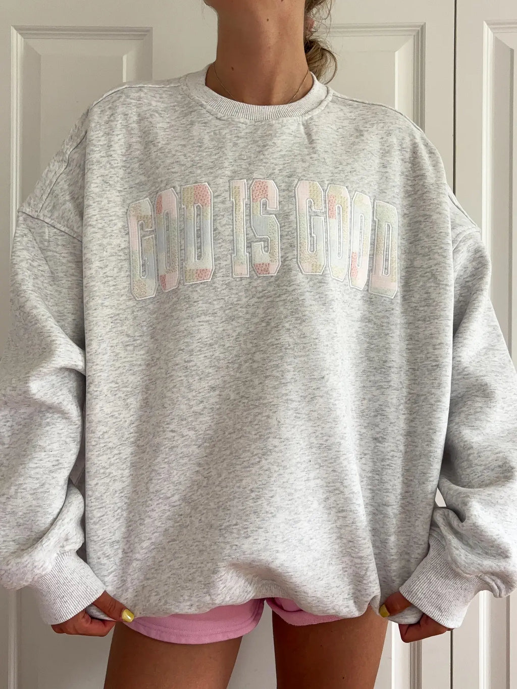 God Is Good Embroidered Sweatshirt