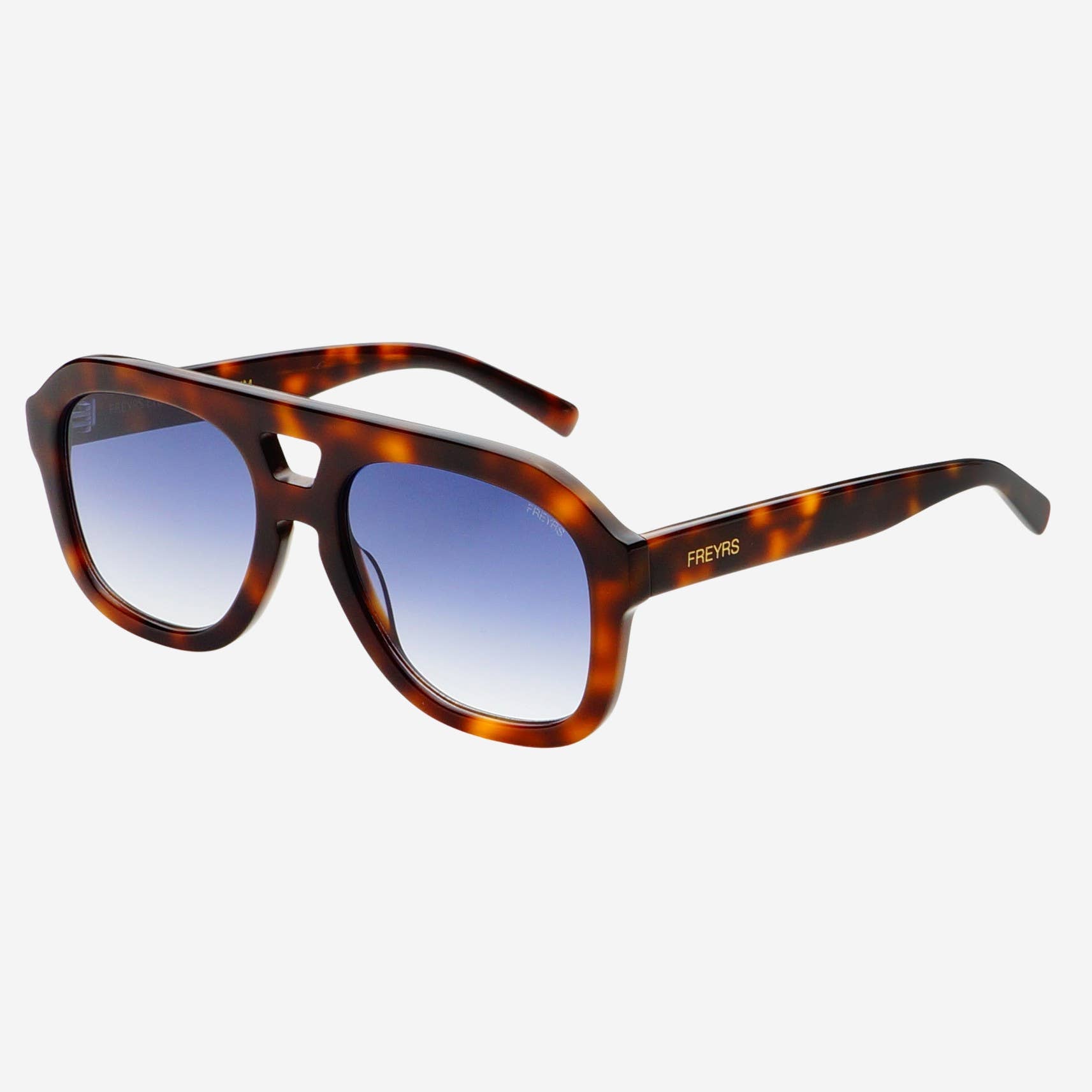 Voyager Acetate Oversized Aviator Sunglasses - Tortoise/Blue
