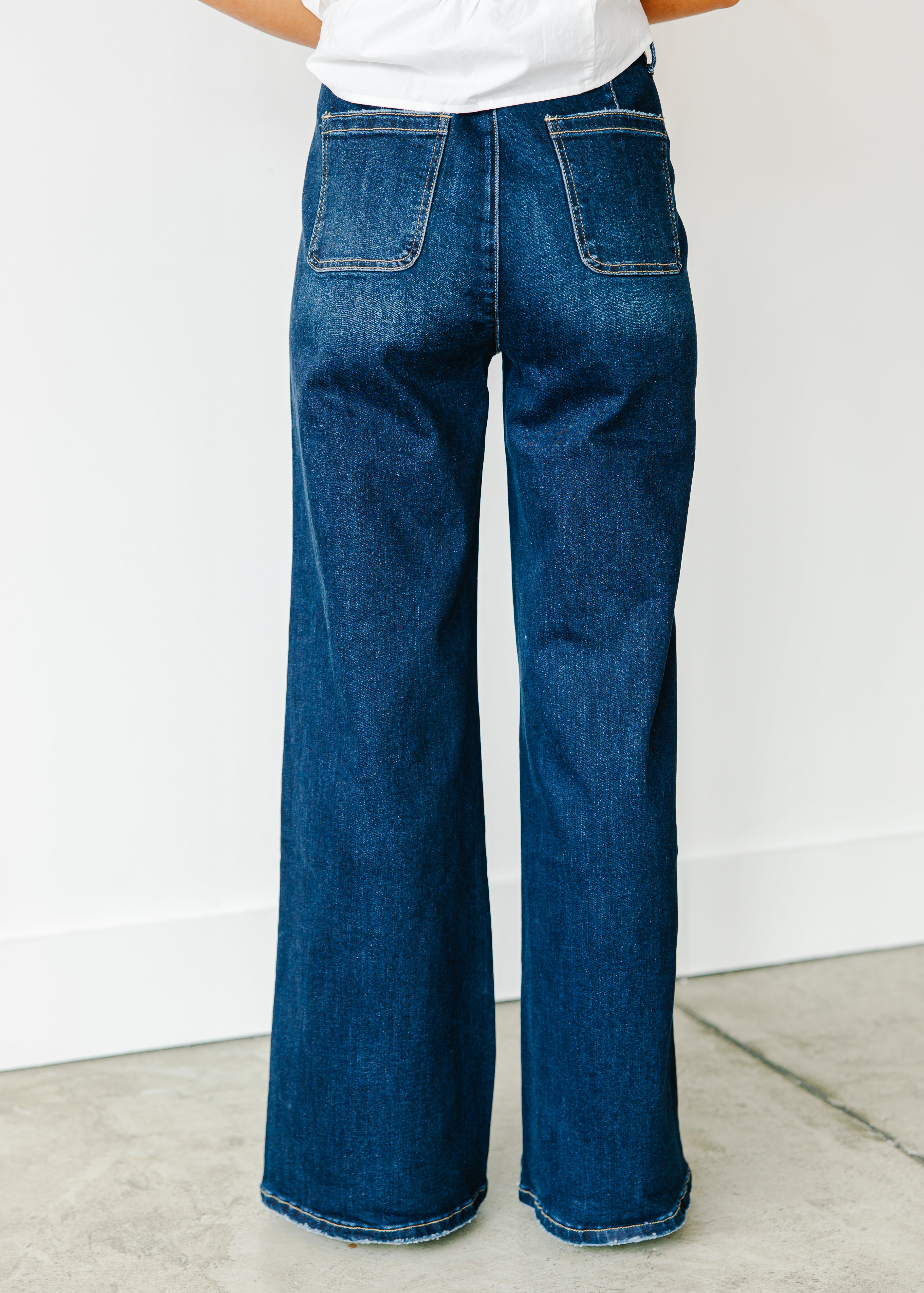 Front Pocket Flare Jeans