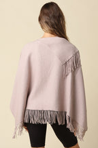 The Sophie Asymmetrical Fringe Poncho