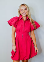 Katie Zip Up Mini Dress