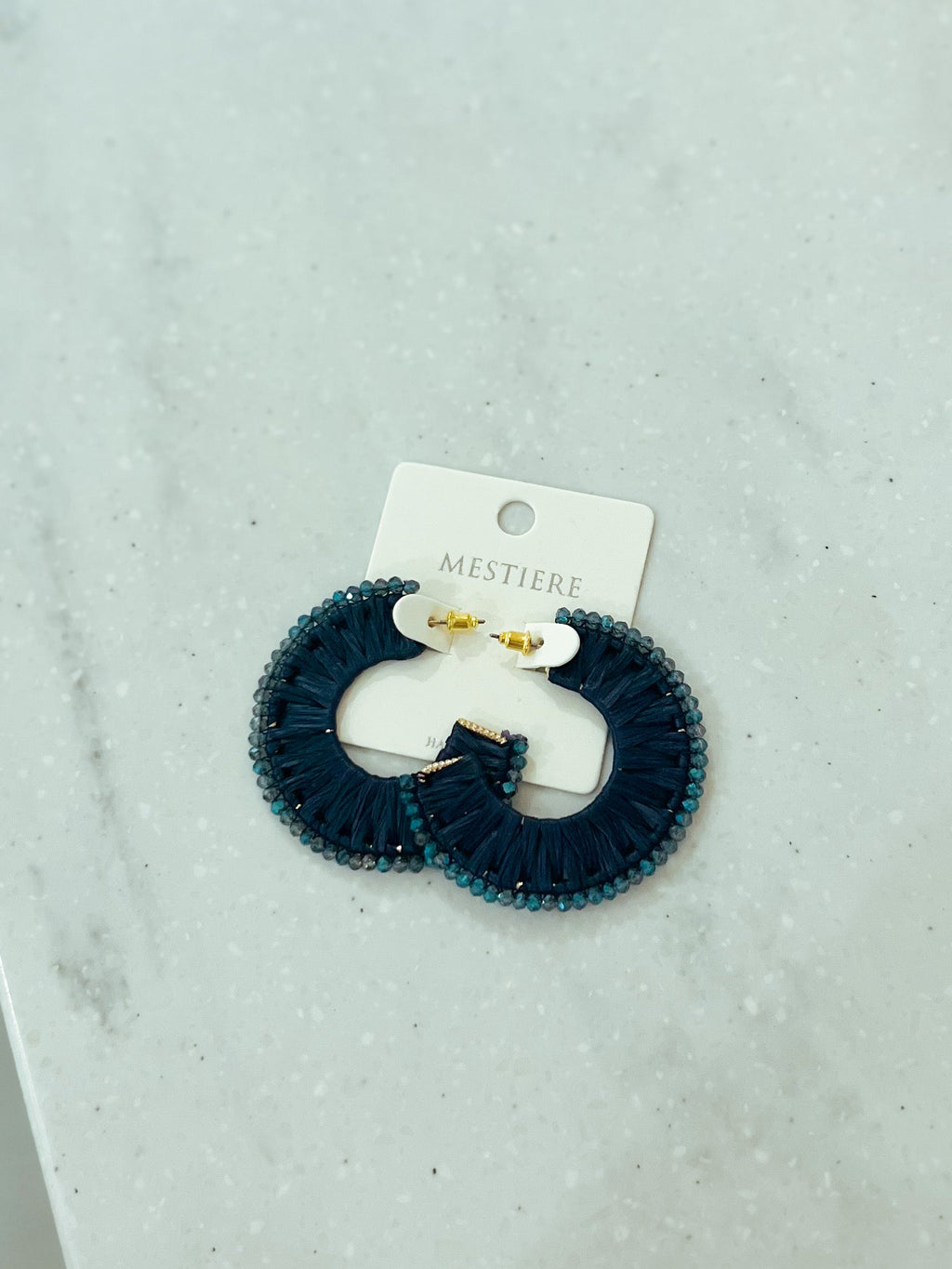 Bella Beaded Raffia Earrings