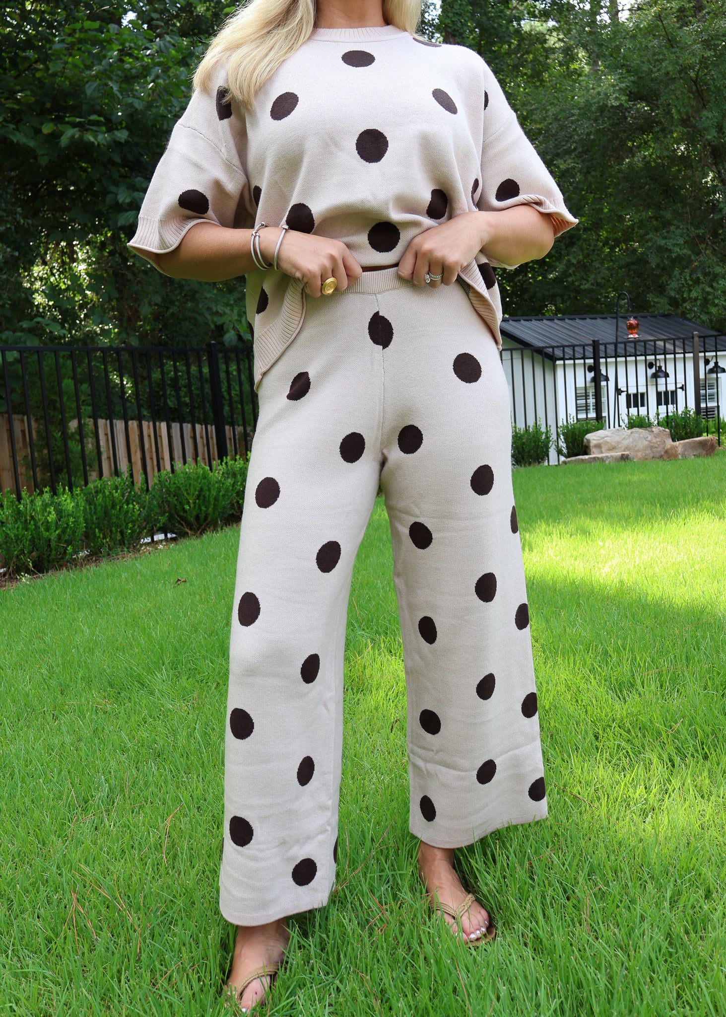 Gemma Polka Dot Knit Pants