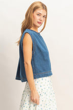 Erica Sleeveless Denim Top