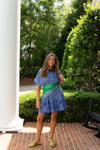 Greta Scalloped Gingham Mini Dress