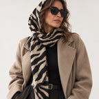 Cozy Zebra Oversized Square Scarf