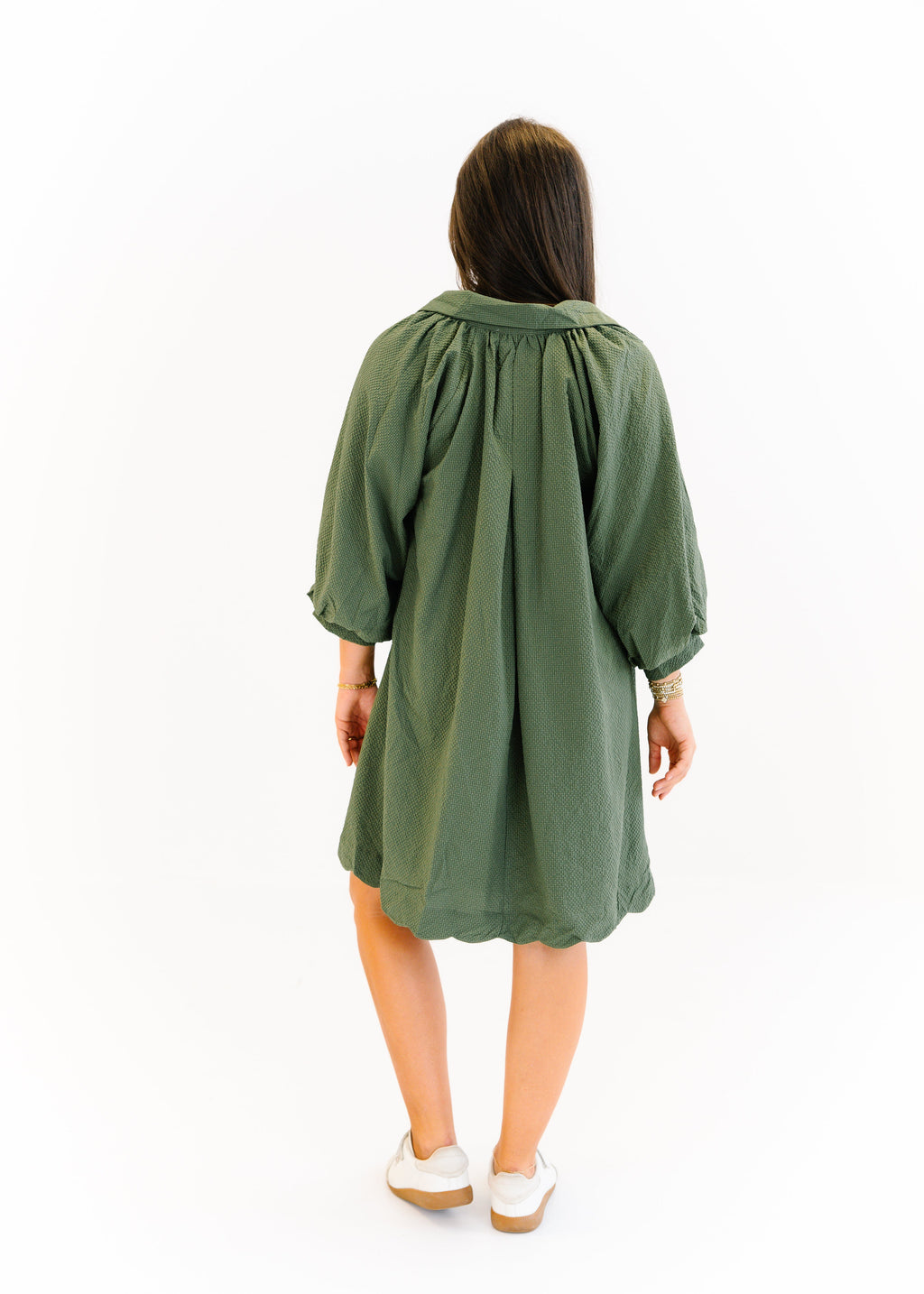 Lydia Scallop Hem Tunic Dress
