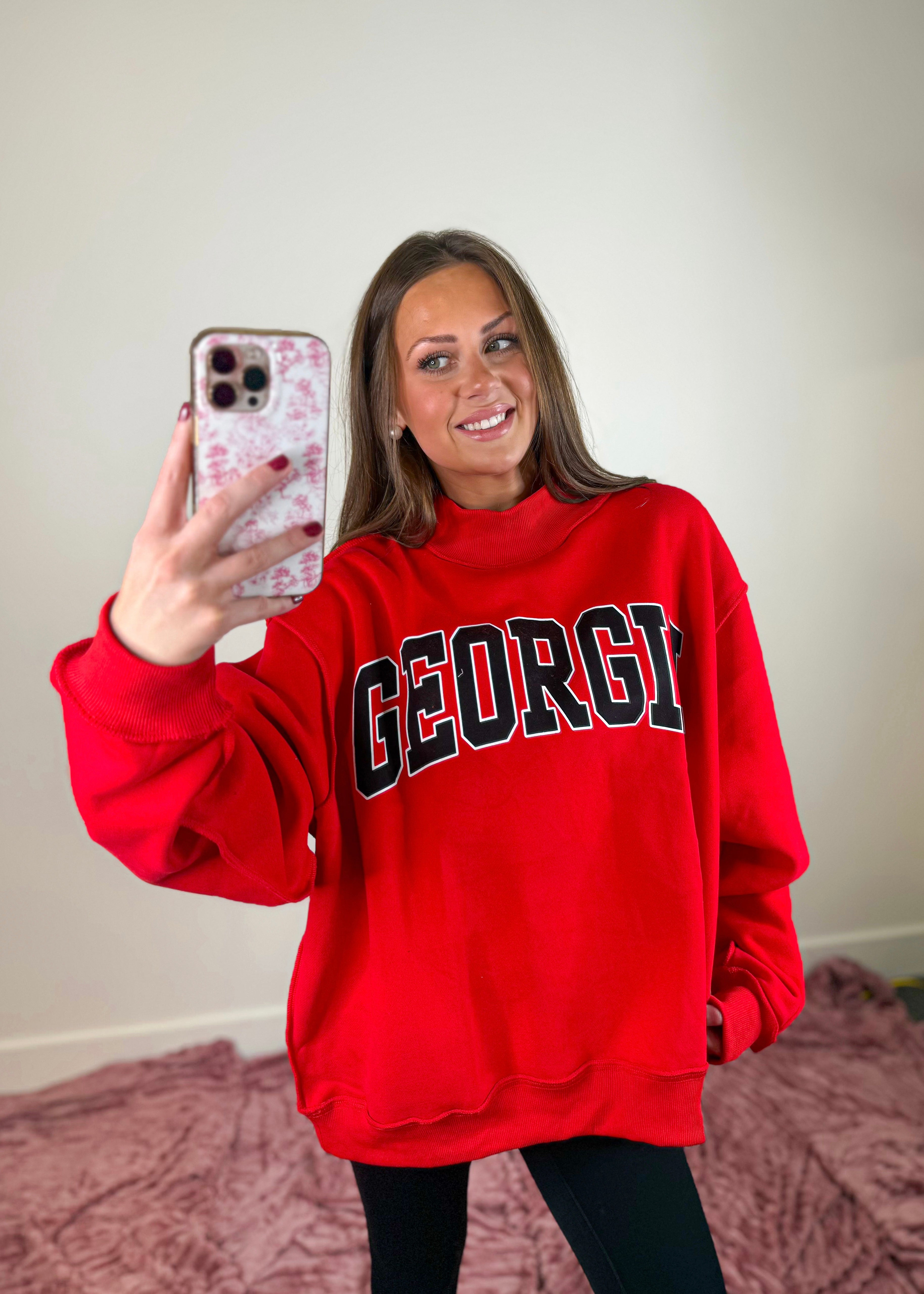 Georgia Reversible Mock Neck Sweatshirt – The Swank Company