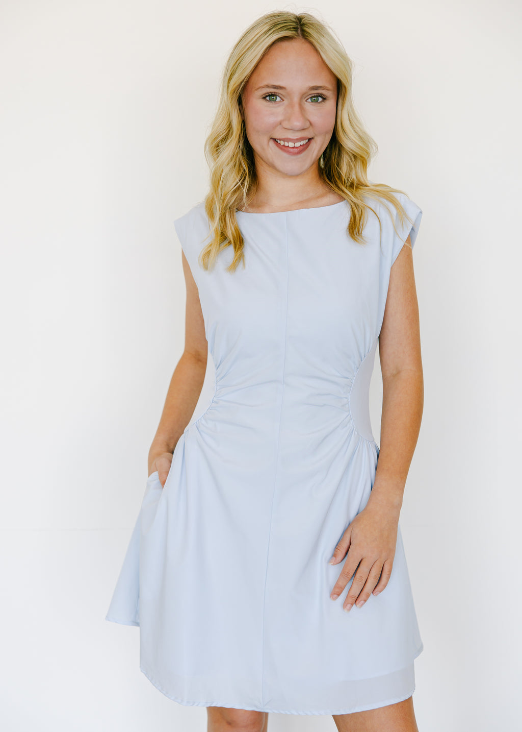 Savannah Ruched Waist Mini Dress