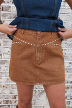 Alice Chain Detail Mini Skirt