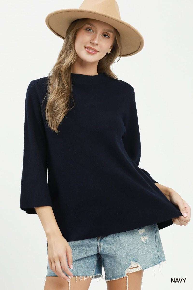 Mia Mock Neck Sweater Top
