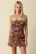 Addie Strapless Floral Mini Dress