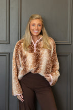 Fawn Fuzzy Quarter Zip