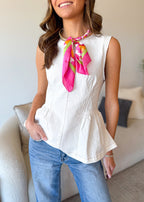 River Sleeveless Flared Hem Top