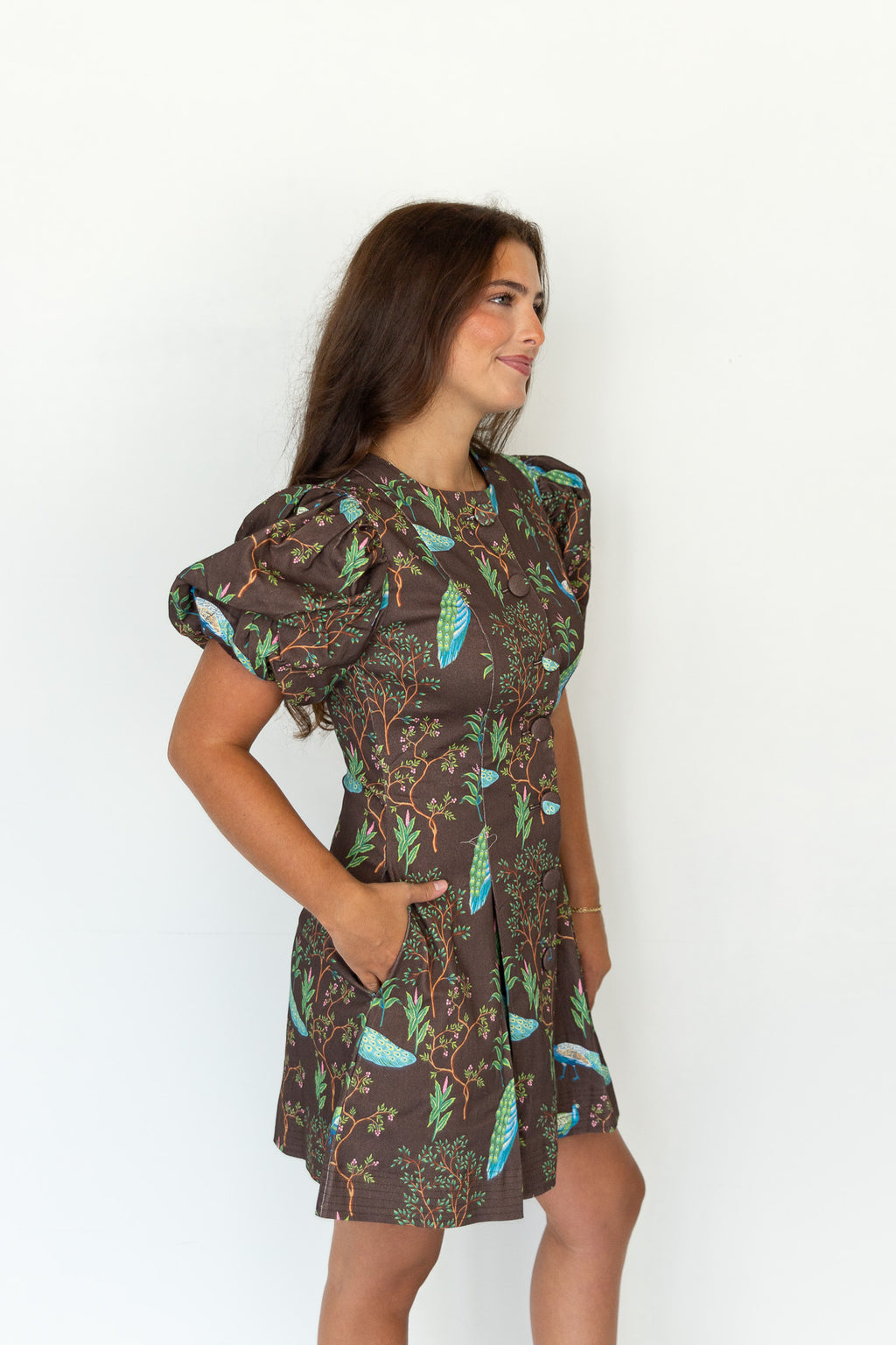 Bellewood Garden Puff Sleeve Mini Dress