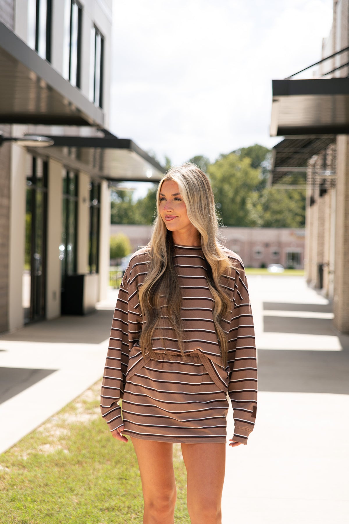 Harper Striped Mini Skort