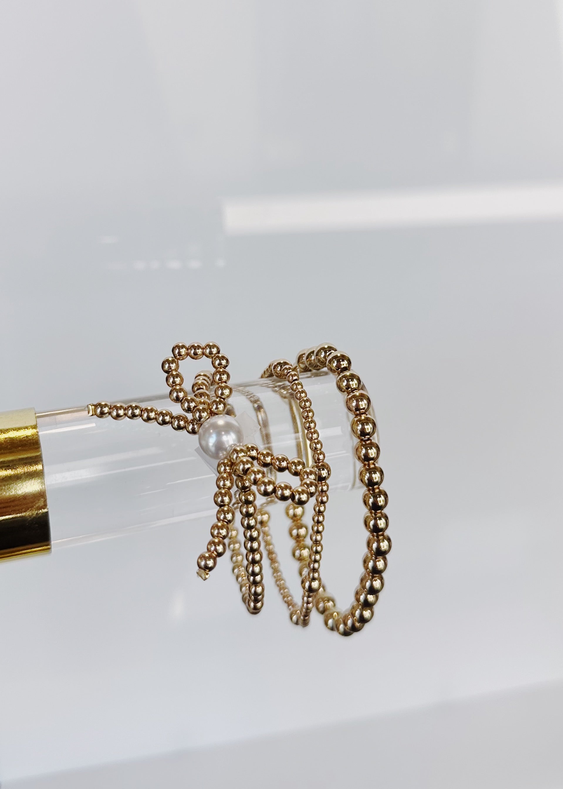 Large Bow Beaded Bracelet