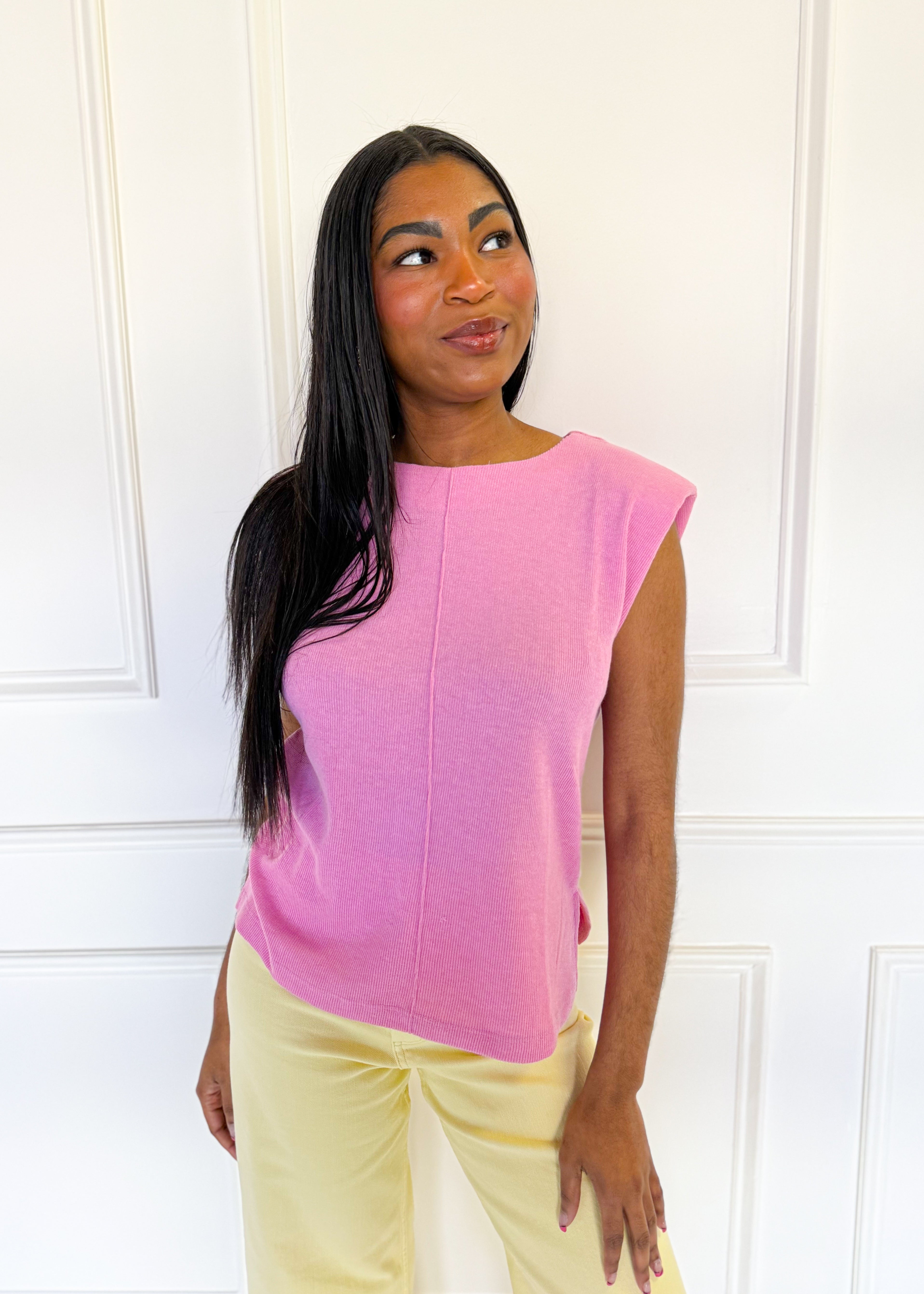 Callie Center Seam Sleeveless Top