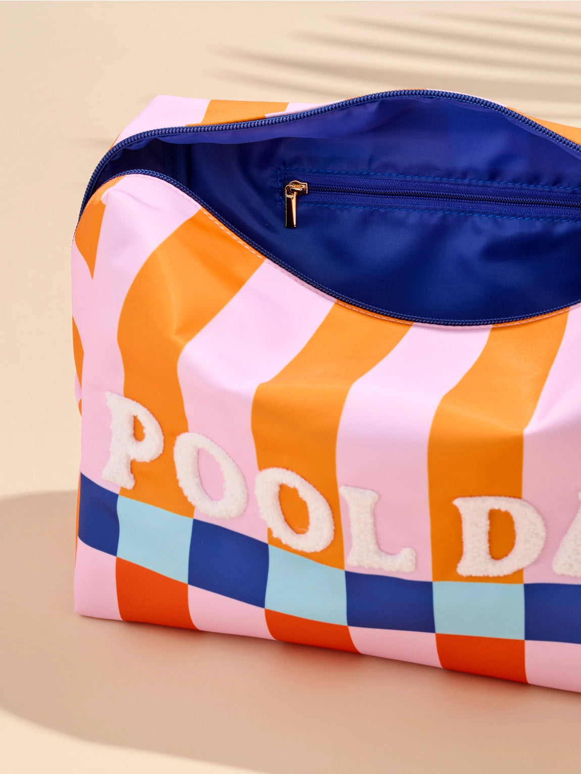 "Pool Day" Oversized Zip Pouch