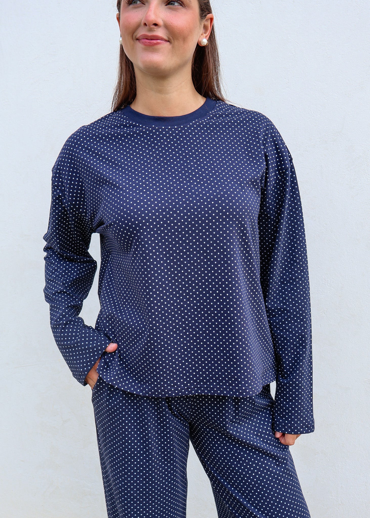 Polka Dot Loungewear Top