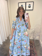 Eden Bloom Button Front Midi Dress