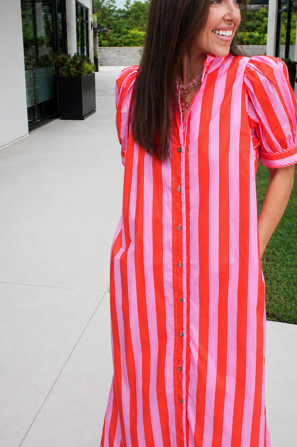 Dottie Striped Midi Dress