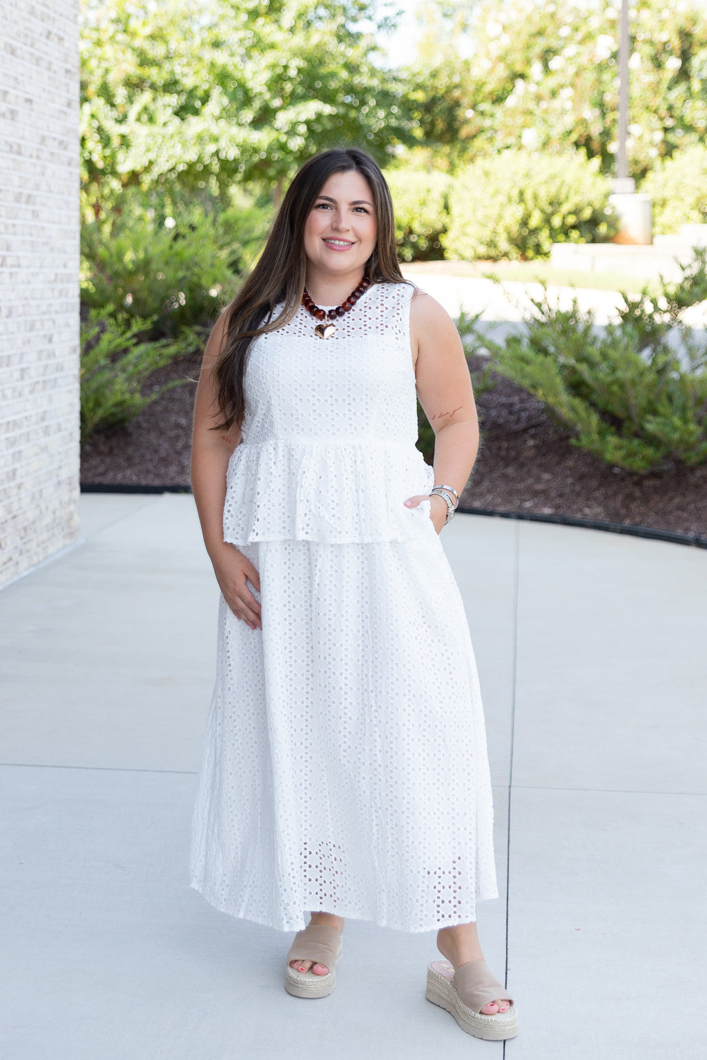Quinn Eyelet Midi Dress