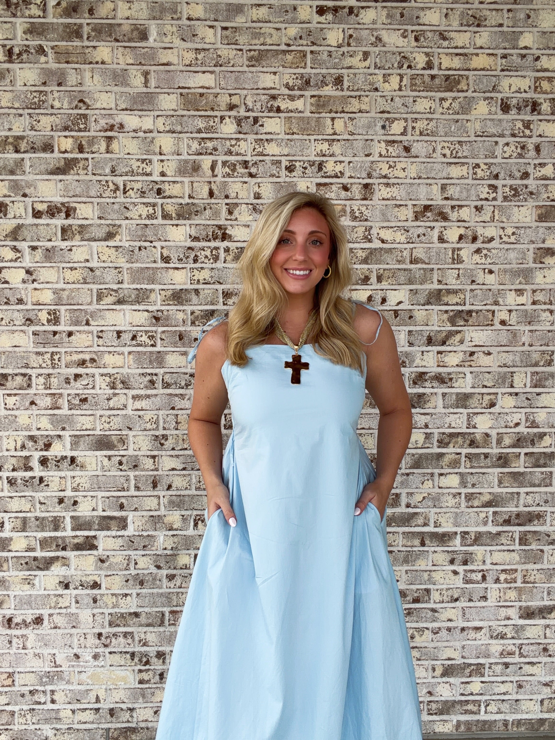 Sloane Tie-Strap Maxi Dress