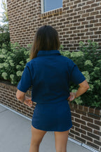 Lavinia Denim A-line Mini Skort