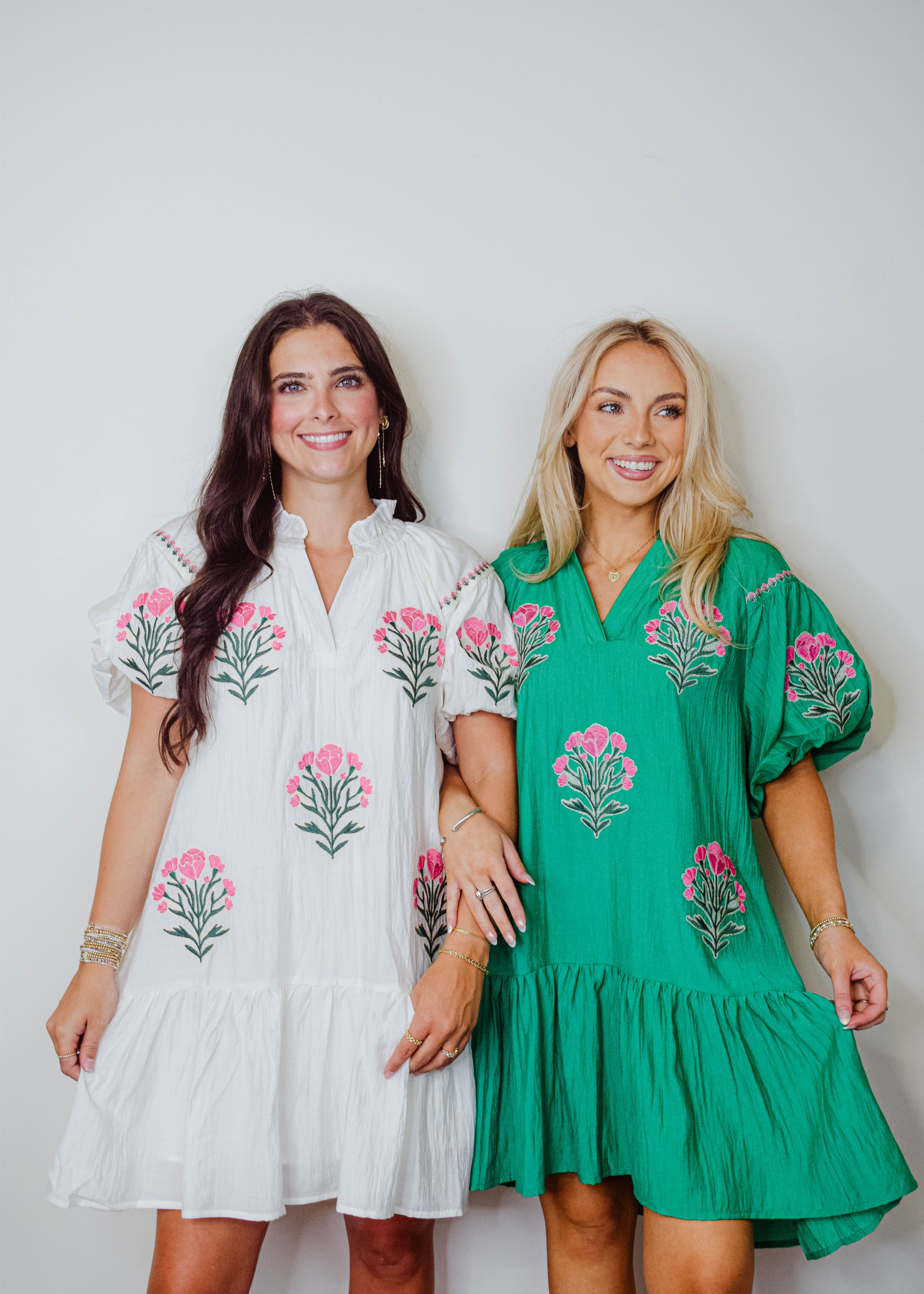 Zinnia Bubble Sleeve Mini Dress