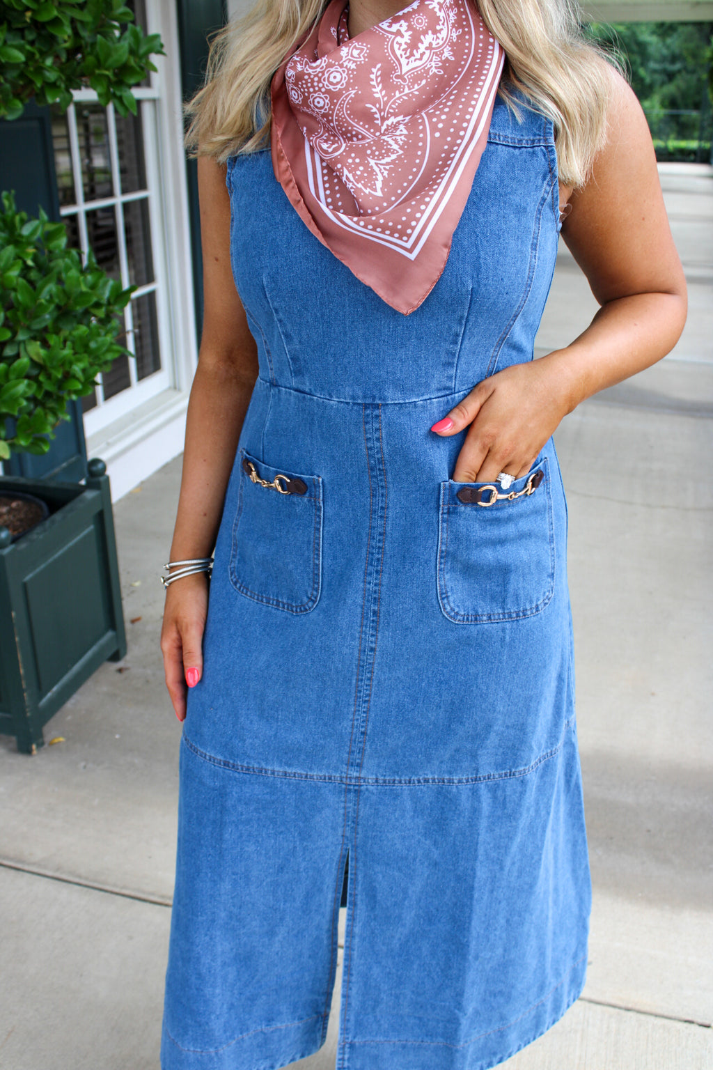 Greer Denim Midi Dress
