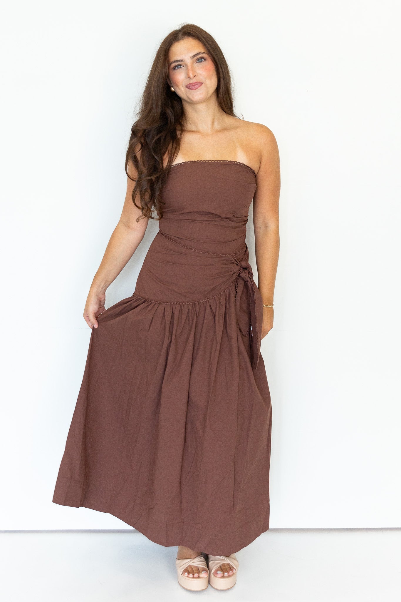 Sienna Strapless Wrap Dress