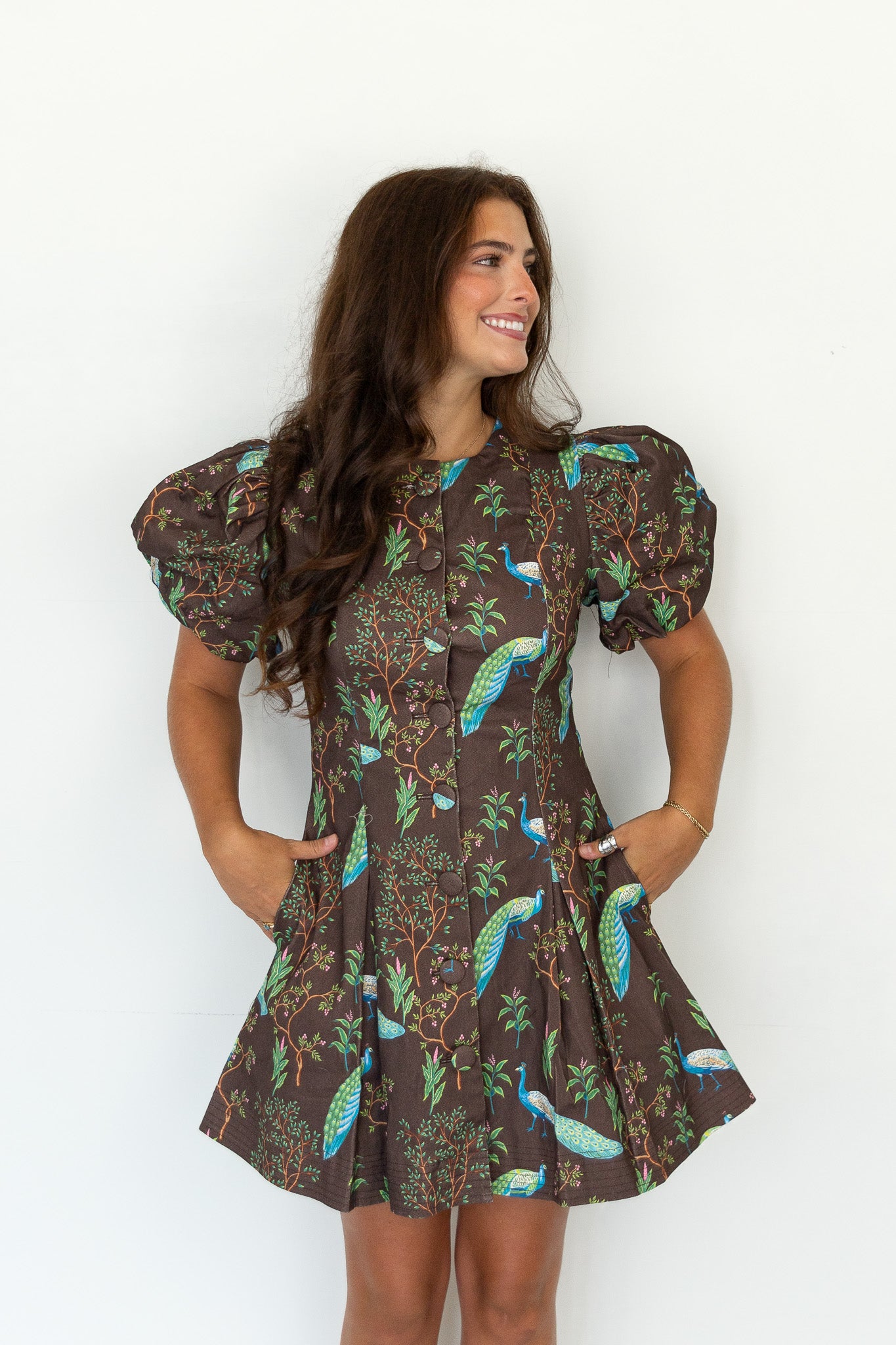 Bellewood Garden Puff Sleeve Mini Dress