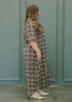 Lattice Bloom Midi Dress