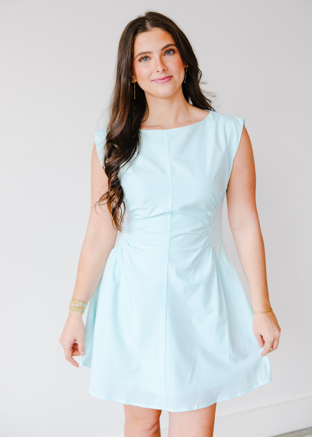 Savannah Ruched Waist Mini Dress