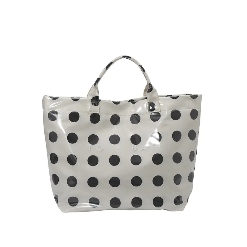 Polka Dot Waterproof Tote Bag
