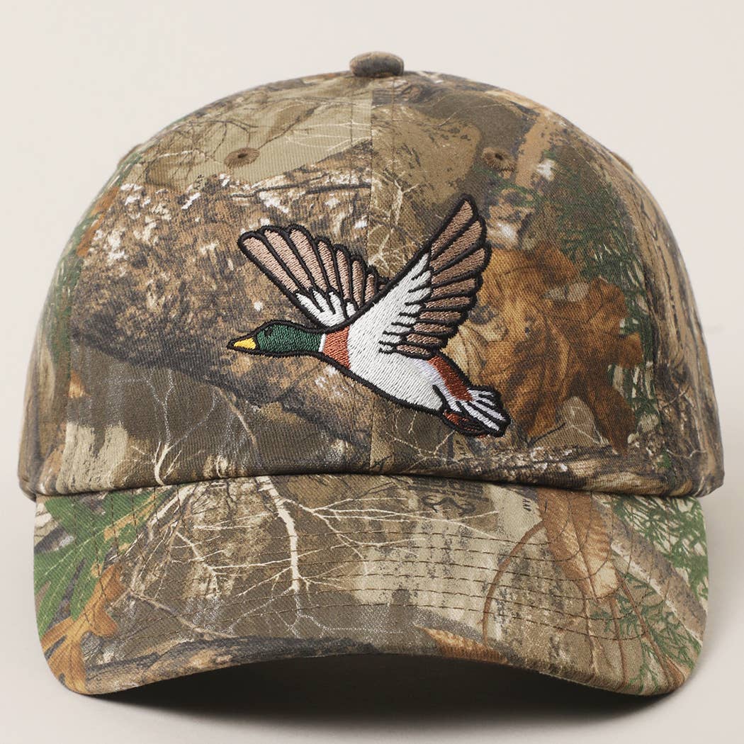 Flying Mallard Embroidered Cap