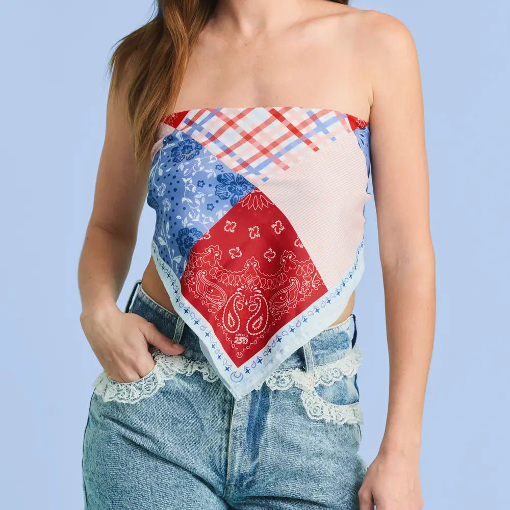 America 250 Patchwork Headscarf