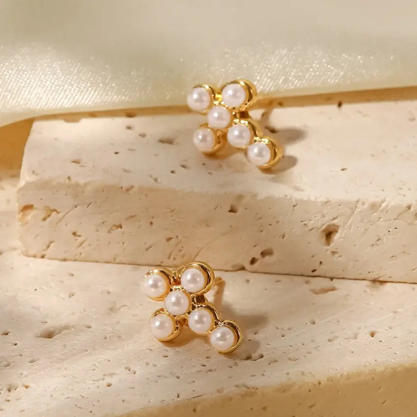 Nancy Cross Stud Earrings