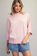 Phoebe Minimalist High-Neck Blouse