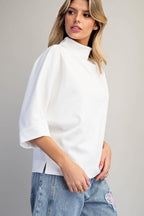 Phoebe Minimalist High-Neck Blouse