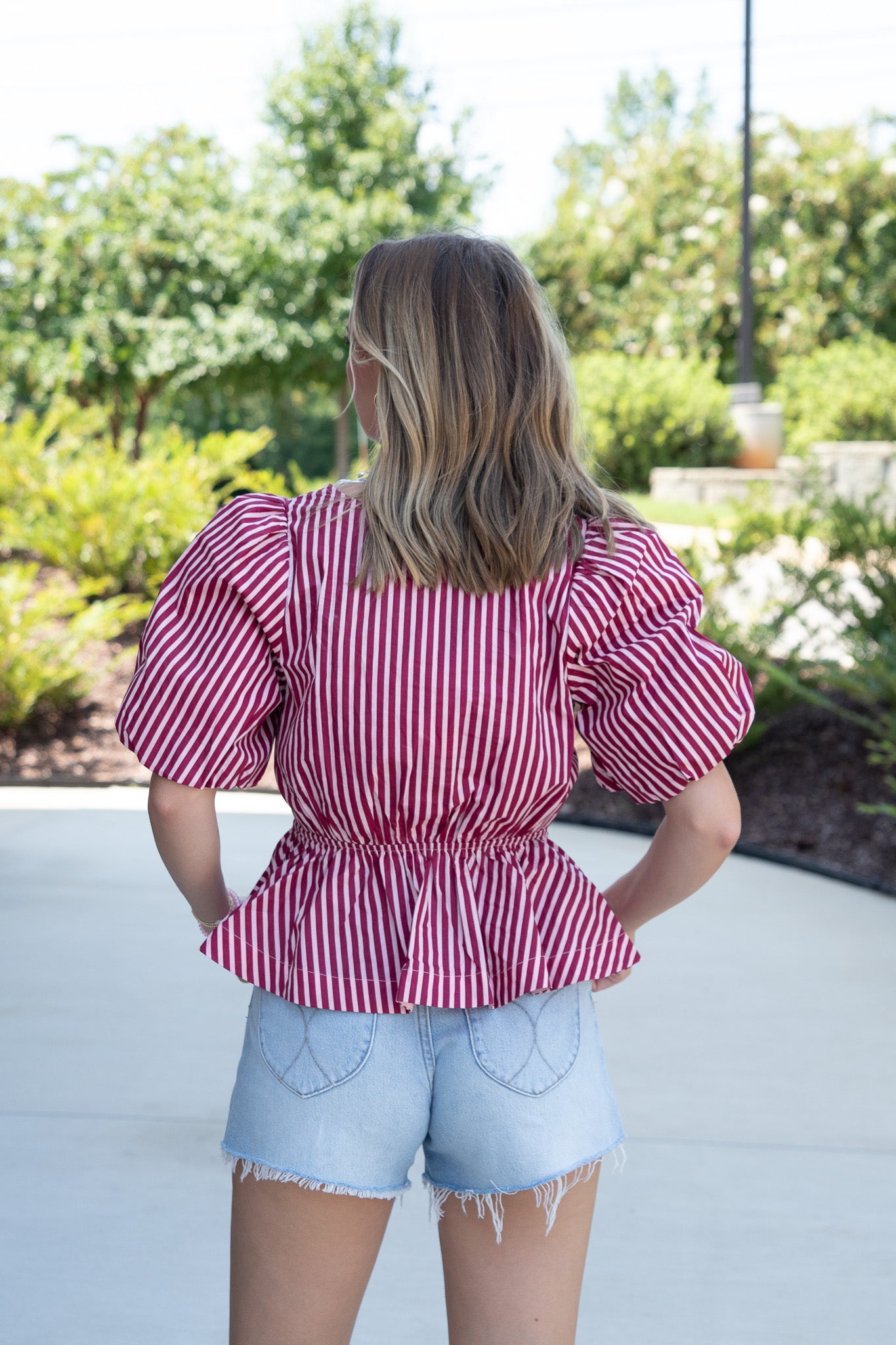 Stella Stripe Peplum Top