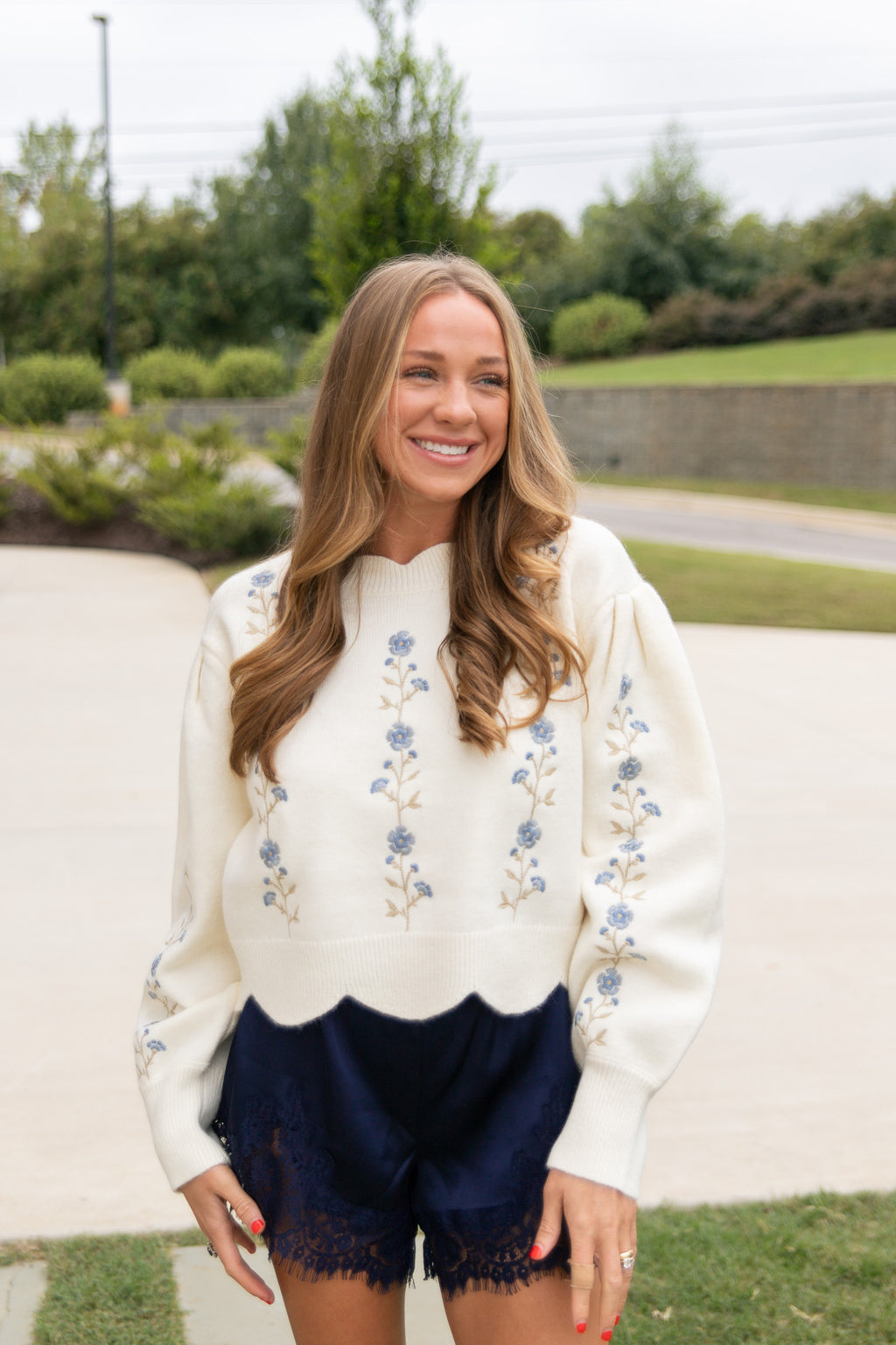 Lily Floral Embroidered Sweater